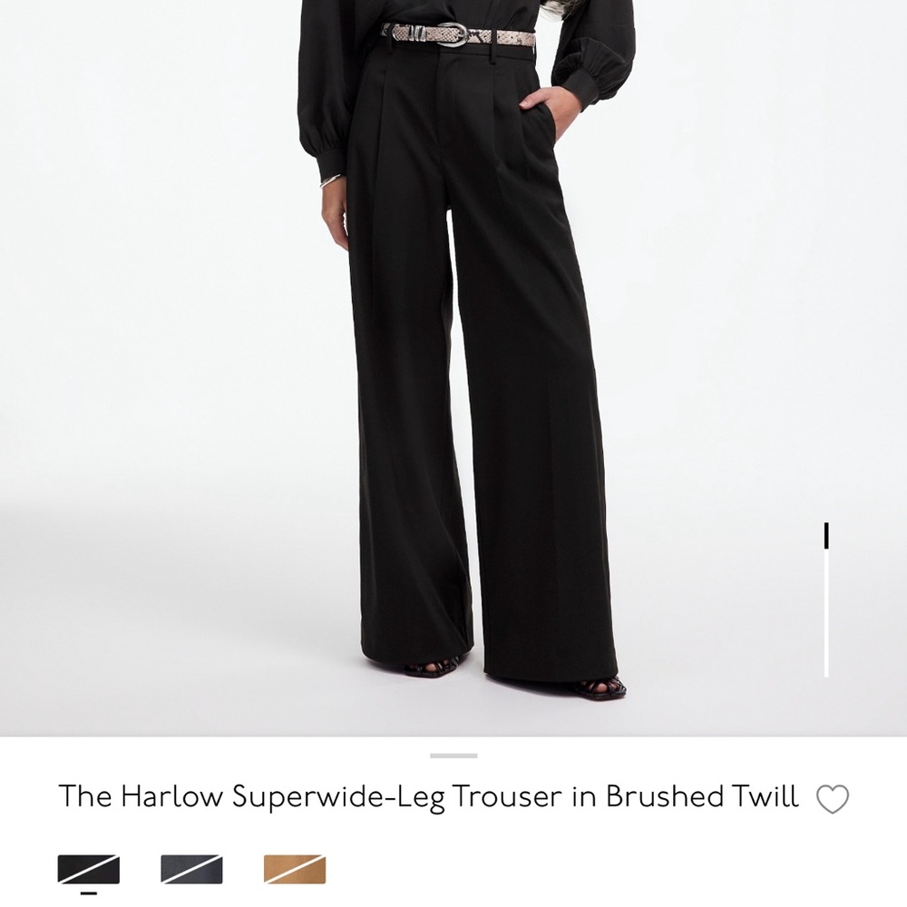Madewell Superwide-Leg Trousers in Black Twill